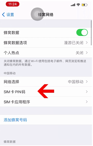 南木林苹果14维修网分享如何给iPhone14的SIM卡设置密码 