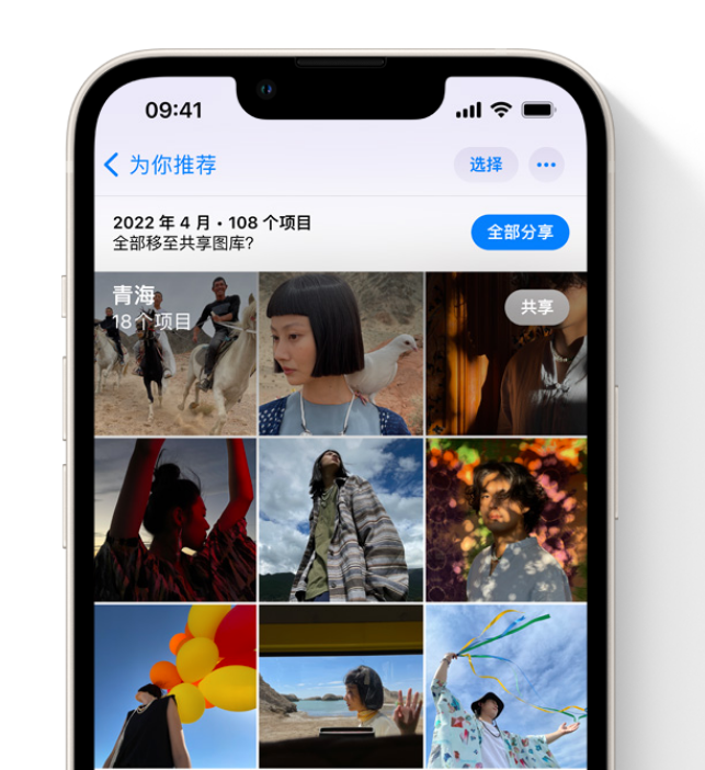 南木林苹果维修网点分享在 iPhone 上使用共享图库 